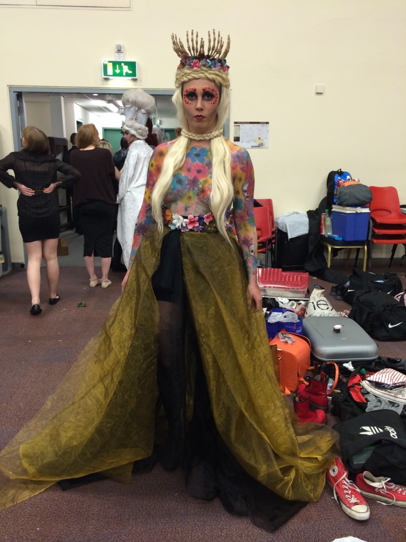 Inspired by the greek goddess Persephone, Queen of the Underworld. This look was created entirely by myself for our college end of year show.
